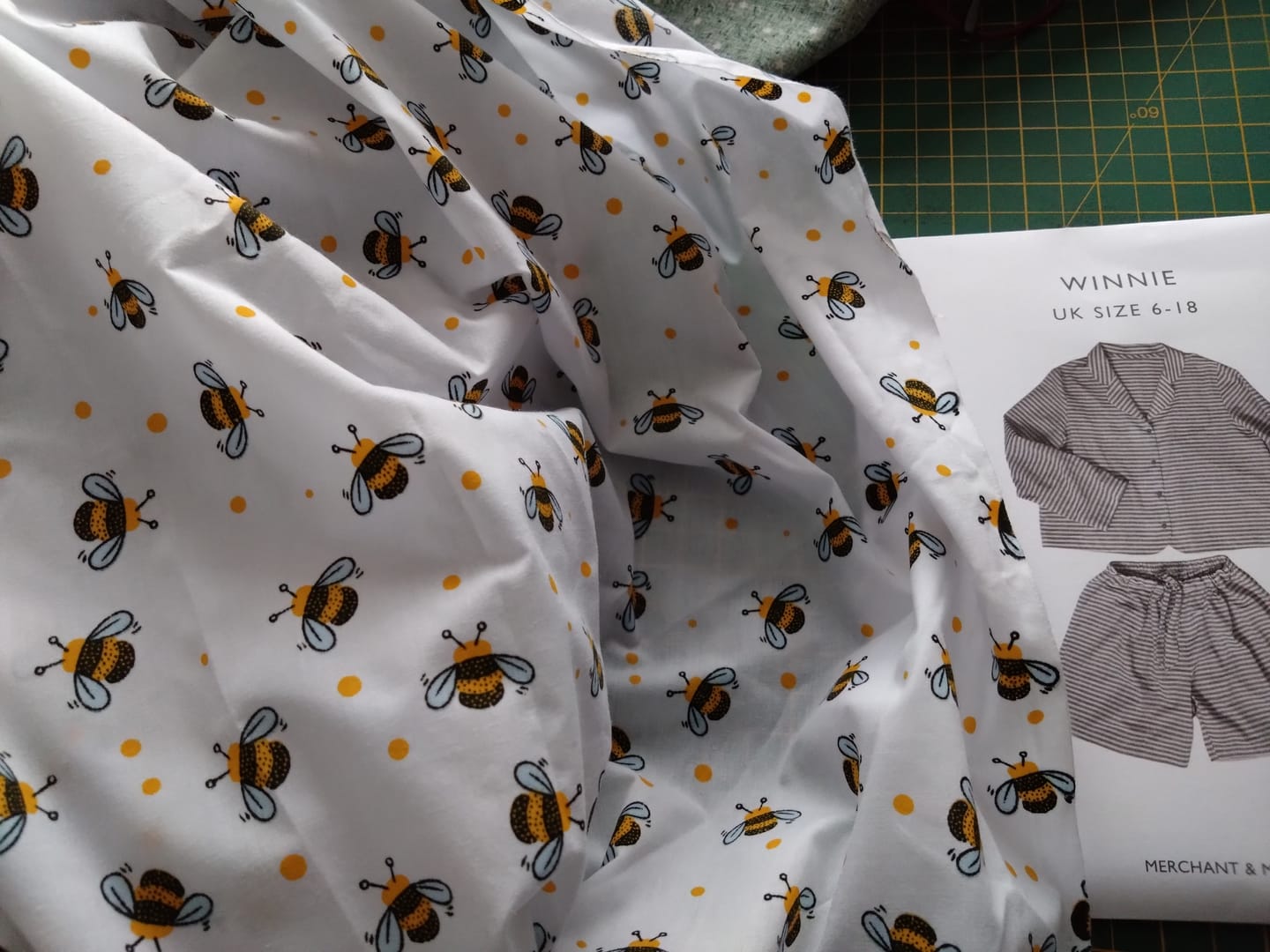 Customer photo review of Bees and Dots Polycotton Fabric