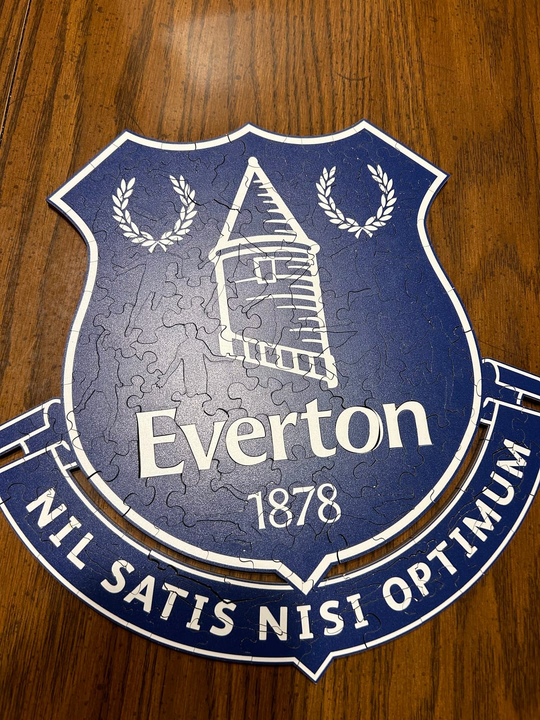 Customer photo review of Everton FC® Logo - Wooden Puzzle