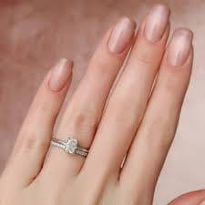 Customer photo review of Hidden Halo Radiant Moissanite Pave Engagement Ring
