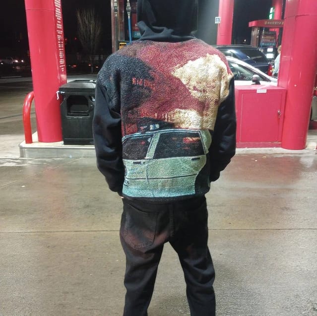 Customer photo review of Police Fire Tapestry Hoodie