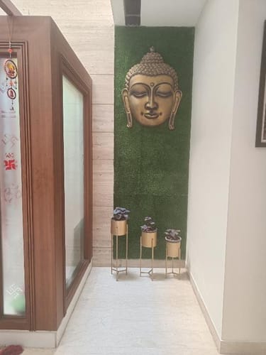 Customer photo review of UnitedCrafts Modern Big Tall Metal Pots Stands for Home Decoration (Set of 3)