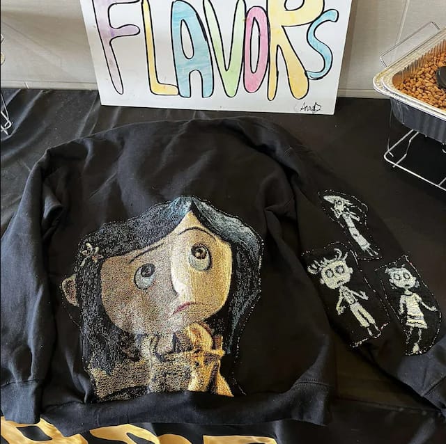 Customer photo review of Coraline Tapestry Hoodie