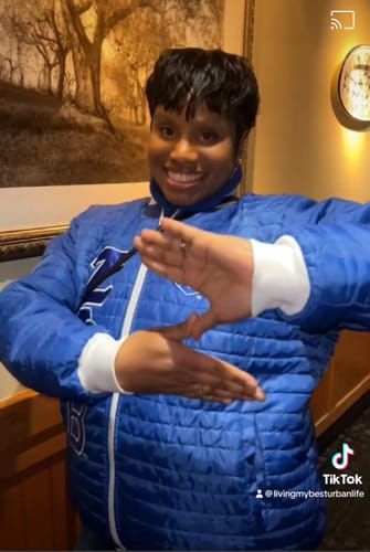 Customer photo review of Zeta Reversible Puffer Bomber Jacket