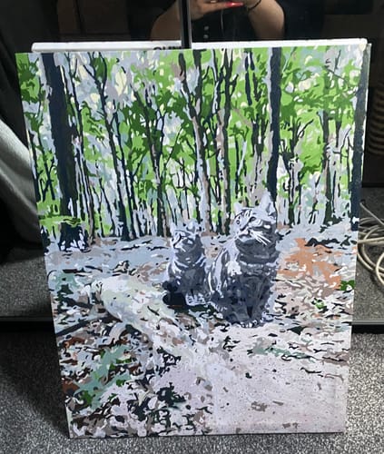 Customer photo review of Custom Paint By Numbers Kit