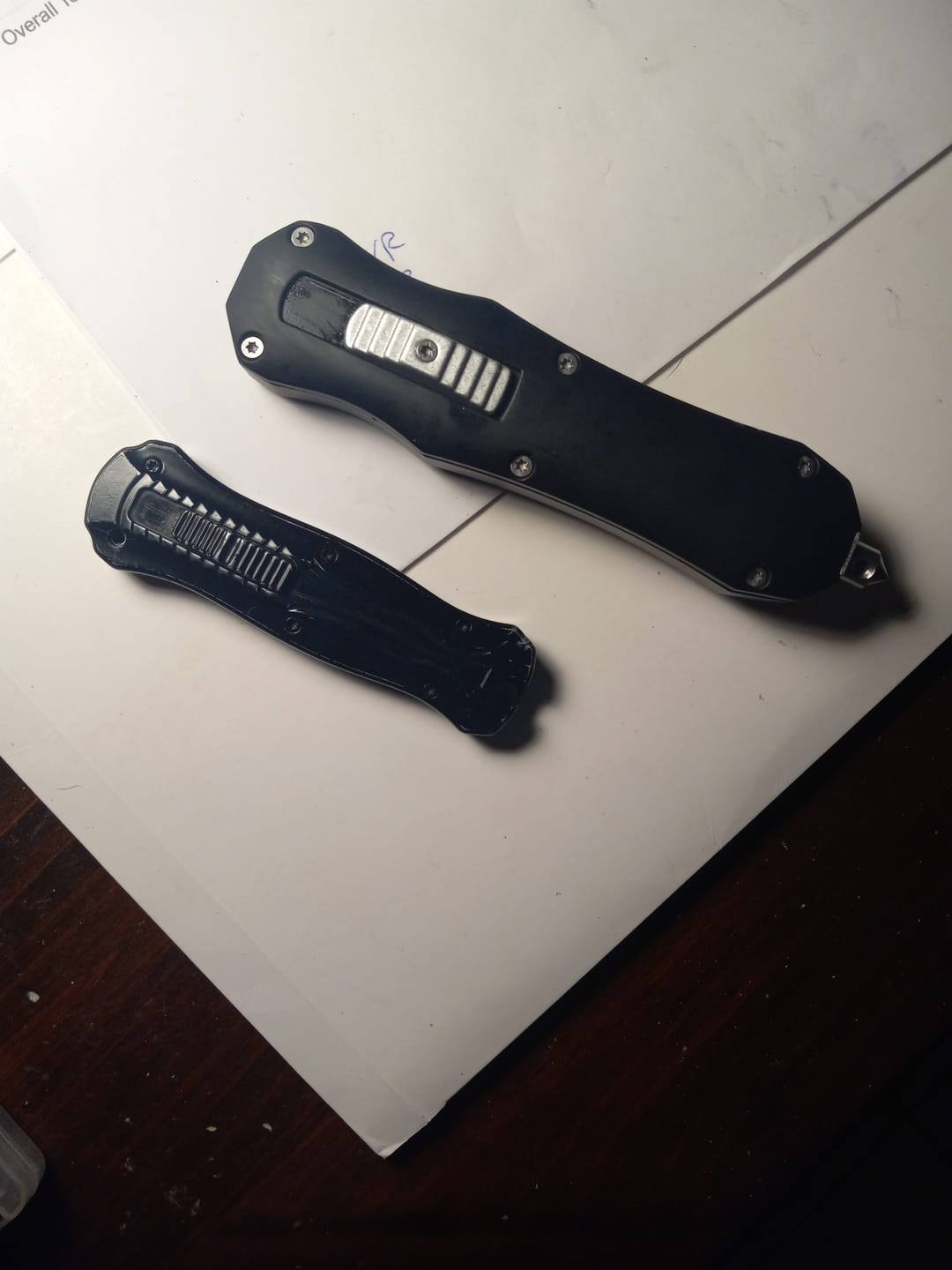Customer photo review of Black Reaper OTF Knife