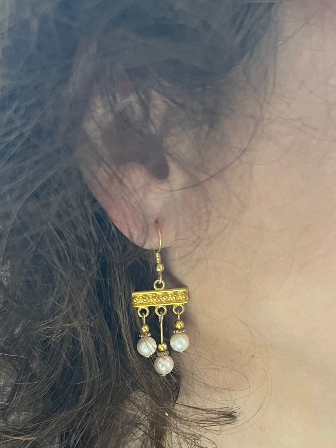 Customer photo review of Crotalia Orecchini di Pompei a tre pendenti