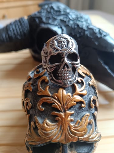 Customer photo review of Sun Skull Ring