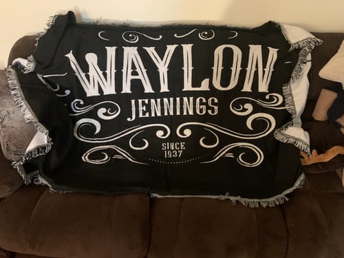 Customer photo review of Waylon Jennings Since 1937 Blanket