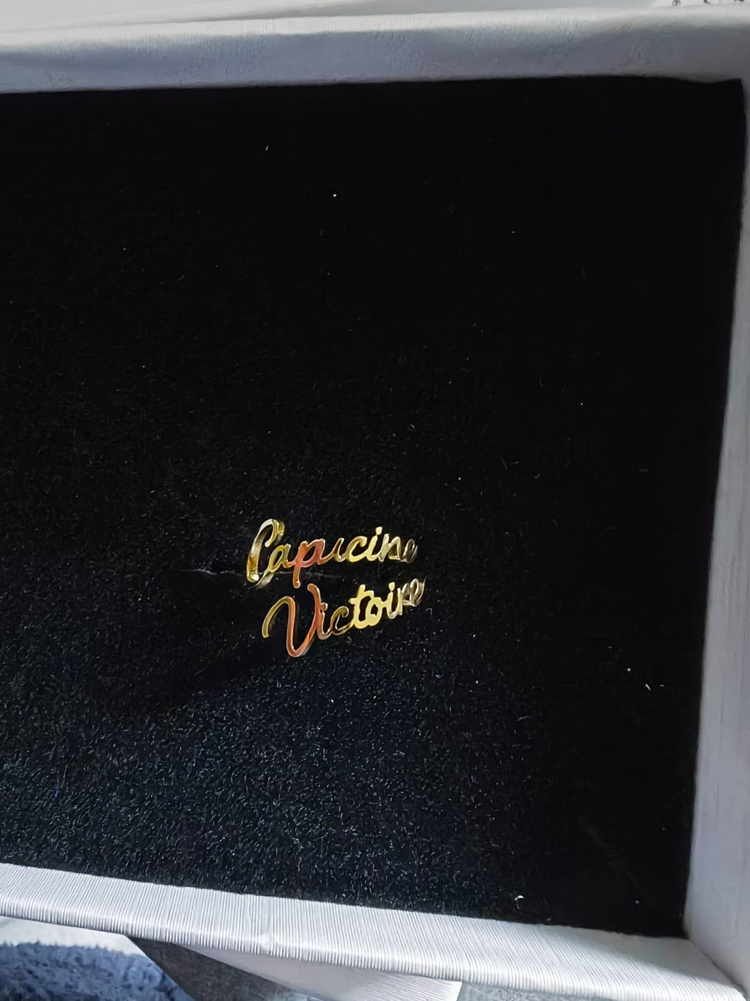 Customer photo review of Bague Deux Prénoms Personnalisable