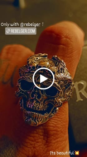 Customer video review of 3 Skulls Head 925 Ring
