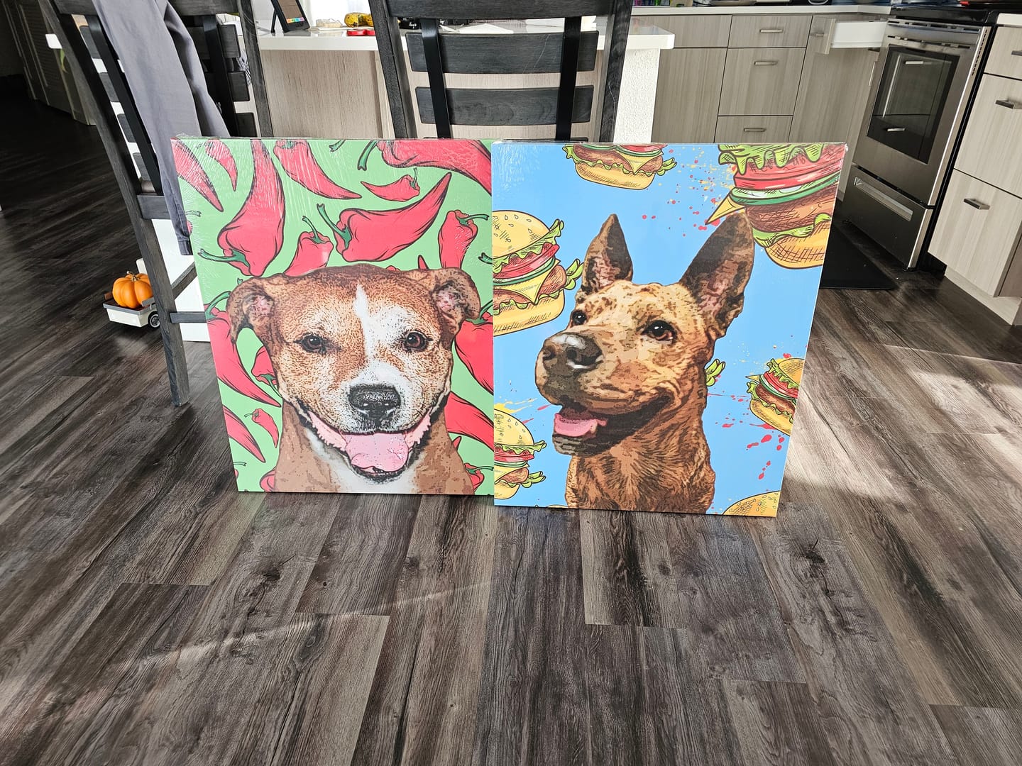 Customer photo review of Custom Pet Art Canvas Wrap