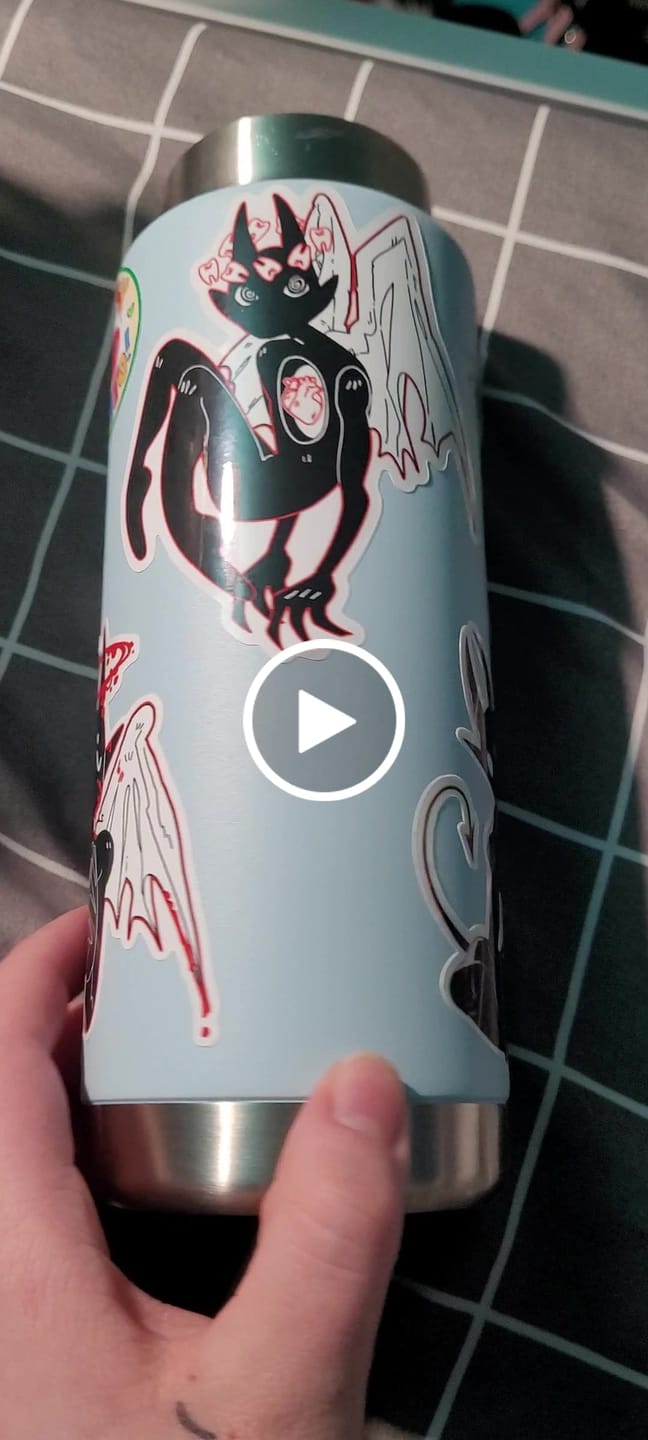 Customer video review of Gore Angel Stickers
