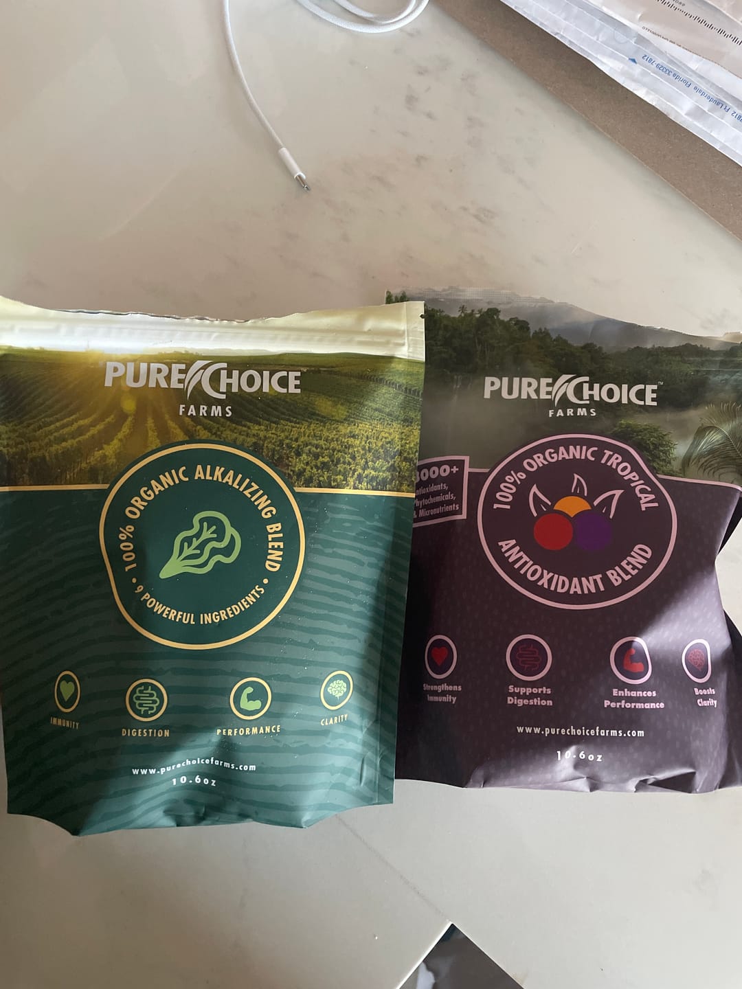 Customer photo review of Organic Tropics & Greens
