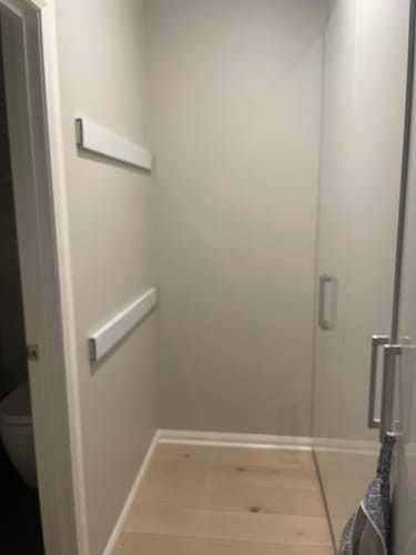 Customer photo review of Wall Mounted Drying Rack - Foldable Indoor and Outdoor Drying Rack