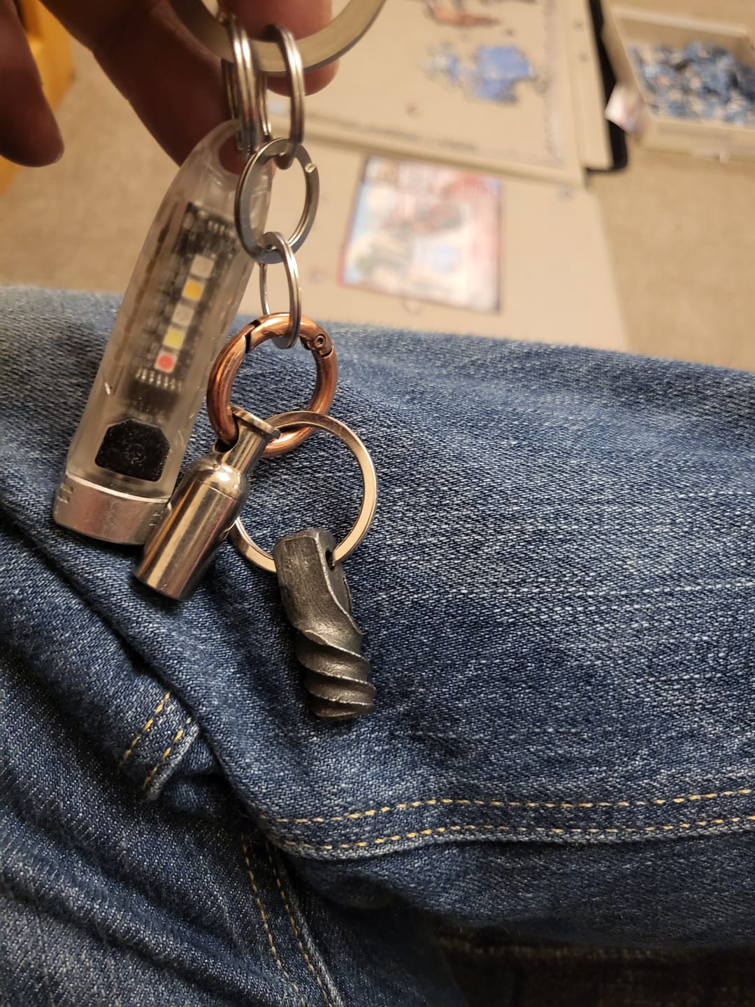 Customer photo review of Mini Hand-Forged Keyrings - Classic or Chaos