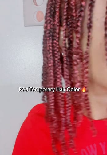 Customer photo review of Temporary Hair Color Gel - Cranberry