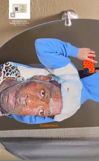 Customer photo review of Tyler The Creator Tapestry Hoodie
