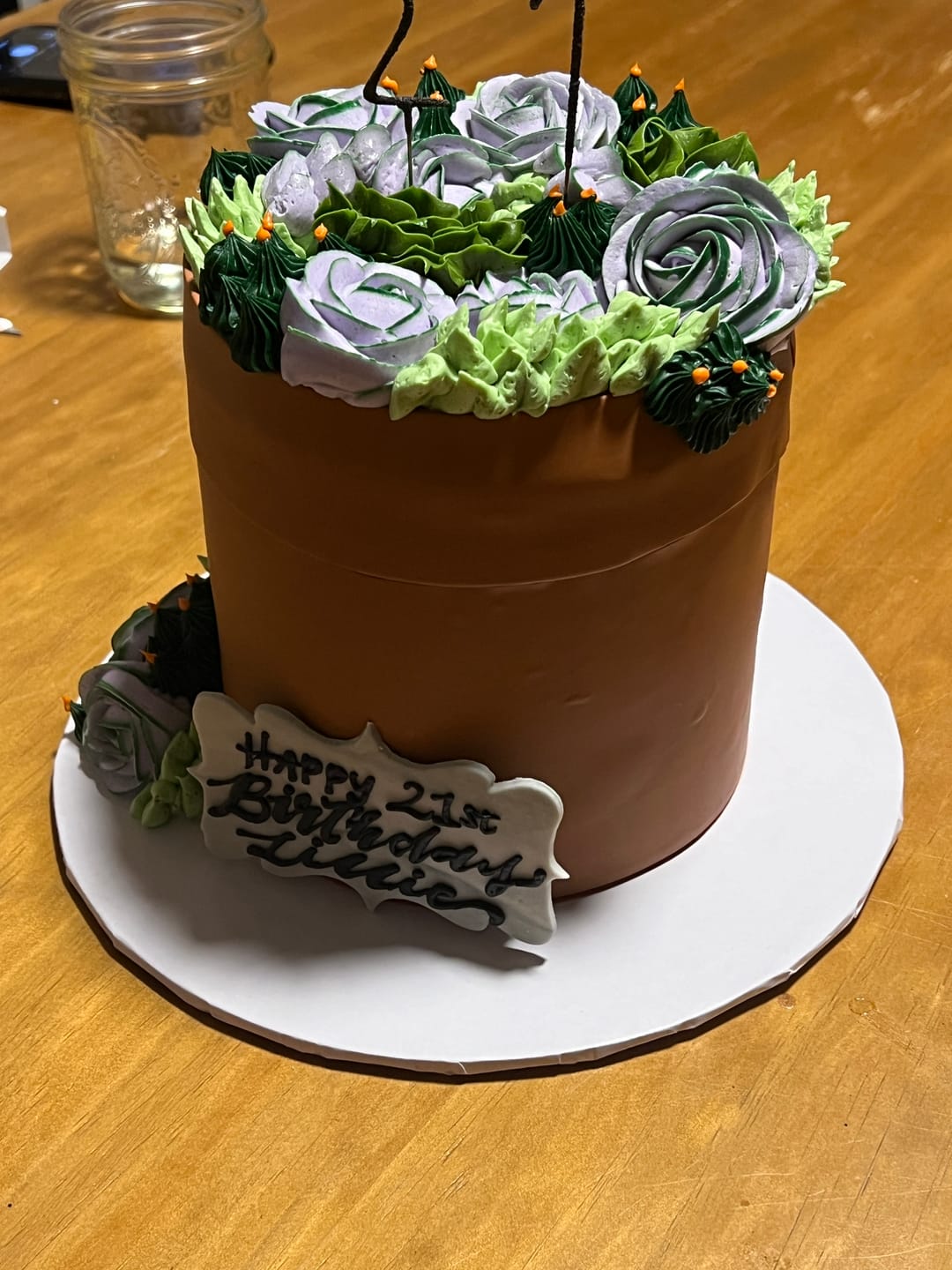 Customer photo review of Succulent Pot Cake