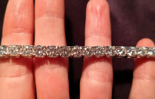 Customer photo review of צמיד טניס כסף 925
