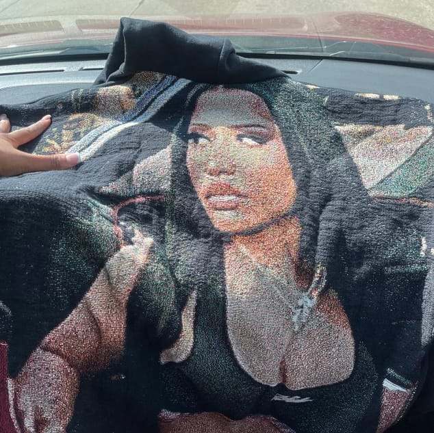Customer photo review of Drake Hoodie Full Tapestry