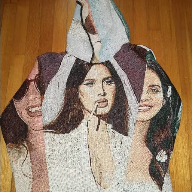 Customer photo review of Lana Del Rey Full Tapestry Hoodie