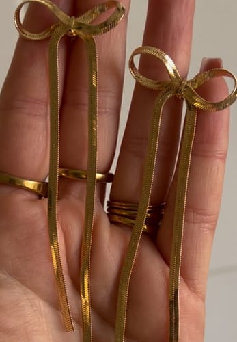 Customer photo review of Bow Earrings