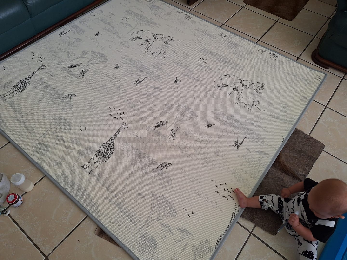 Customer photo review of Safari Toile/ Dune Play Mat