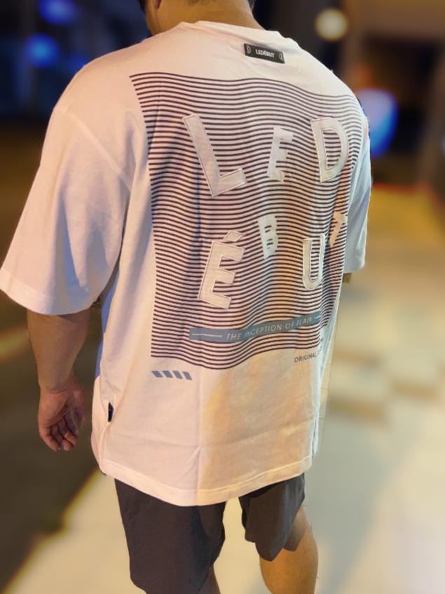 Customer photo review of Unisex Left High Density with Ledebut Graphic Print Oversized Tee