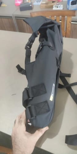 Customer photo review of Bike Saddle Bag Waterproof (5L-13L) - Large Capacity - Foldable - Reflective Cycling MTB Trunk