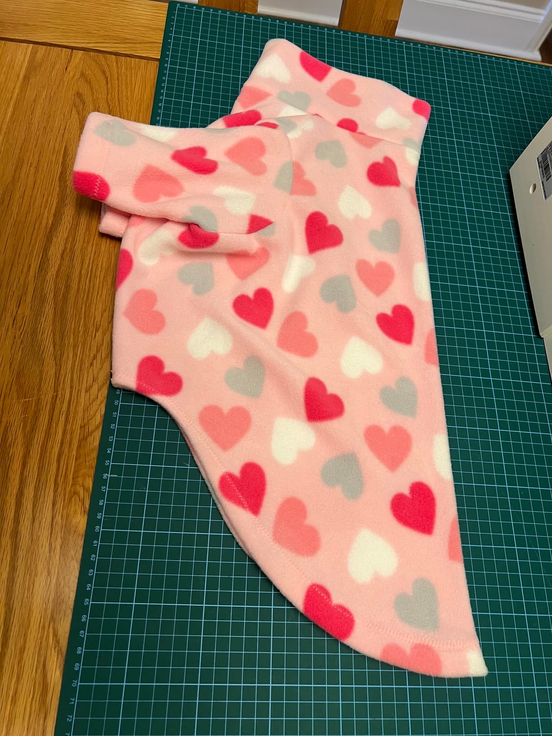 Customer photo review of Hearts on Baby Pink Anti Pill Polar Fleece Fabric