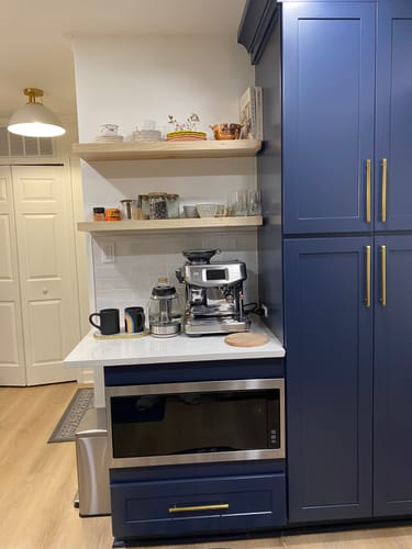 Customer photo review of Maple Floating Shelves