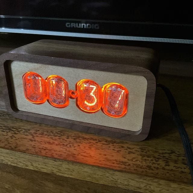 Customer photo review of Nixie Tube Clock - IN12 tubes in Walnut or Maple