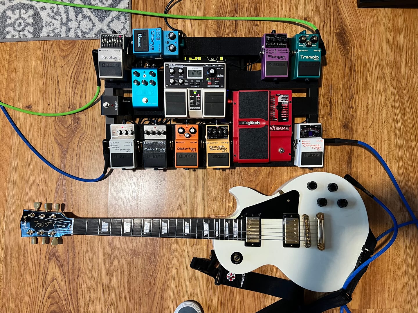 Customer photo review of The Elite Instrument Cable - Lambo Green