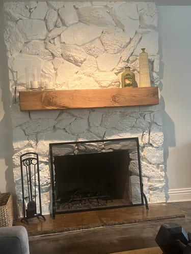 Customer photo review of Rustic Mantels