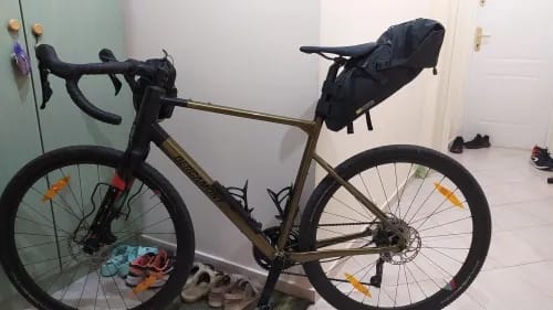 Customer photo review of Bike Saddle Bag Waterproof (5L-13L) - Large Capacity - Foldable - Reflective Cycling MTB Trunk