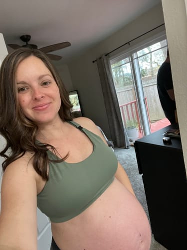 Customer photo review of Ultra Comfort Active Nursing Bra (Olive)