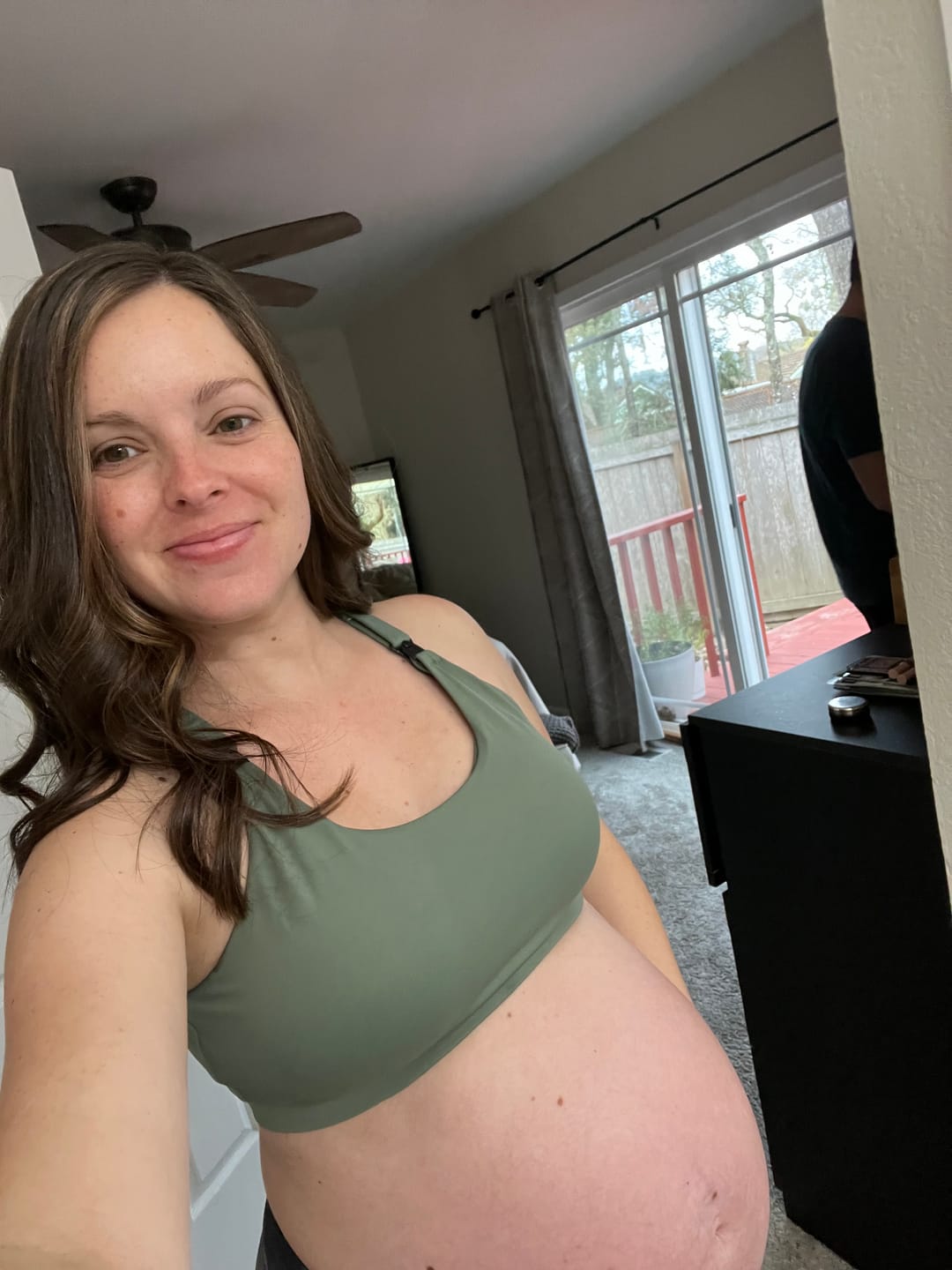 Customer photo review of Ultra Comfort Active Nursing Bra (Olive)