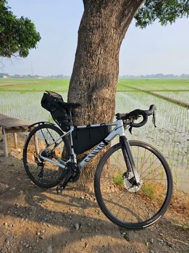 Customer photo review of Bike Saddle Bag Waterproof (5L-13L) - Large Capacity - Foldable - Reflective Cycling MTB Trunk