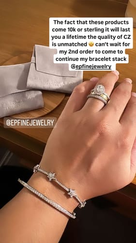 Customer photo review of Thin Diamond Bangle