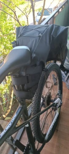 Customer photo review of Bike Saddle Bag Waterproof (5L-13L) - Large Capacity - Foldable - Reflective Cycling MTB Trunk