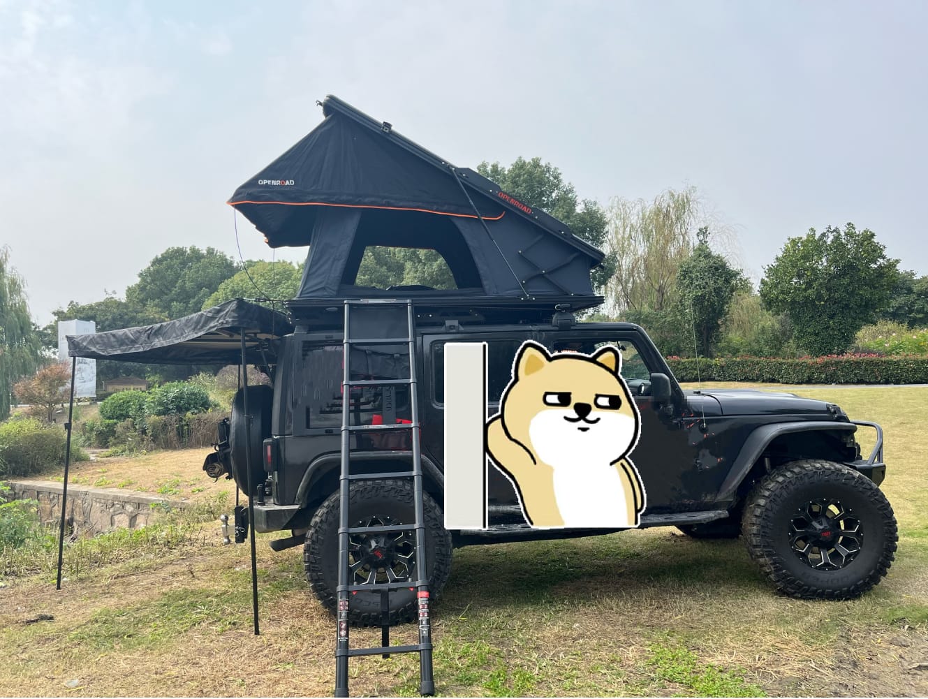 Customer photo review of OPENROAD4WD Aluminum Best Hard Shell Roof Top Tent - PeakRoof Series