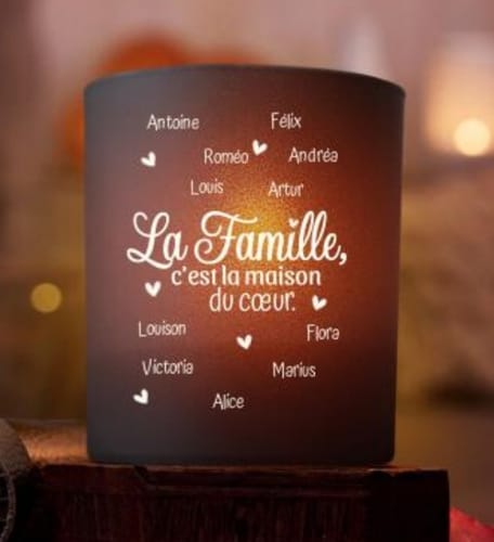 Customer photo review of La maison du cœur - Famille-Verre à bougie