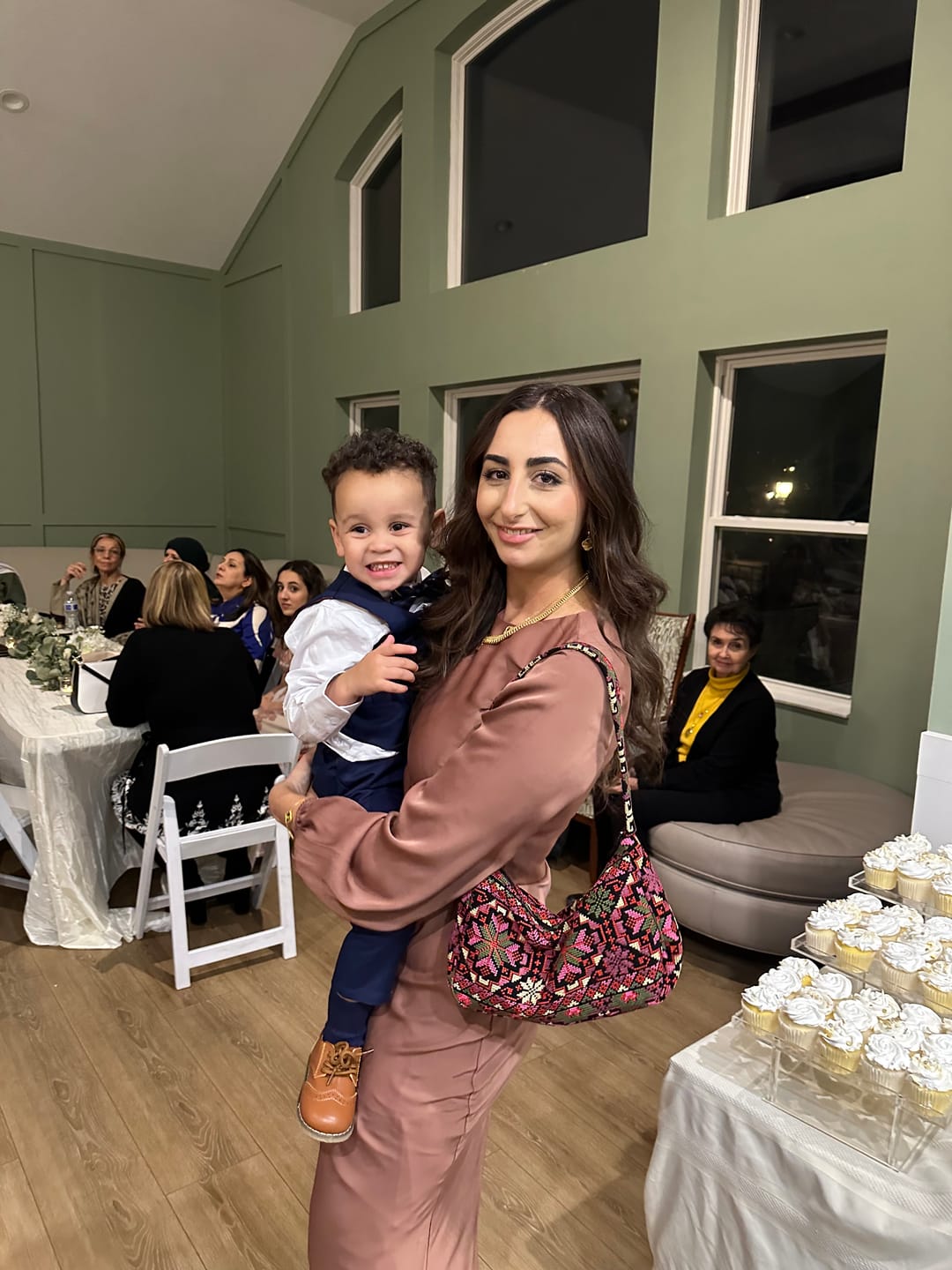 Customer photo review of Embroidered Baguette Bag