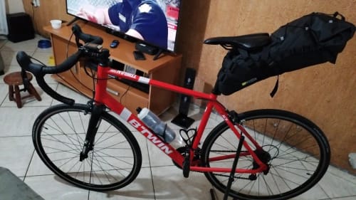 Customer photo review of Bike Saddle Bag Waterproof (5L-13L) - Large Capacity - Foldable - Reflective Cycling MTB Trunk