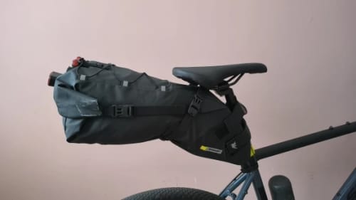 Customer photo review of Bike Saddle Bag Waterproof (5L-13L) - Large Capacity - Foldable - Reflective Cycling MTB Trunk