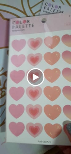 Customer video review of Paperian Color Palette Stickers - Hearts