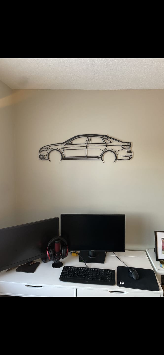 Customer photo review of Jetta GLI 2020 Detailed Silhouette Metal Wall Art