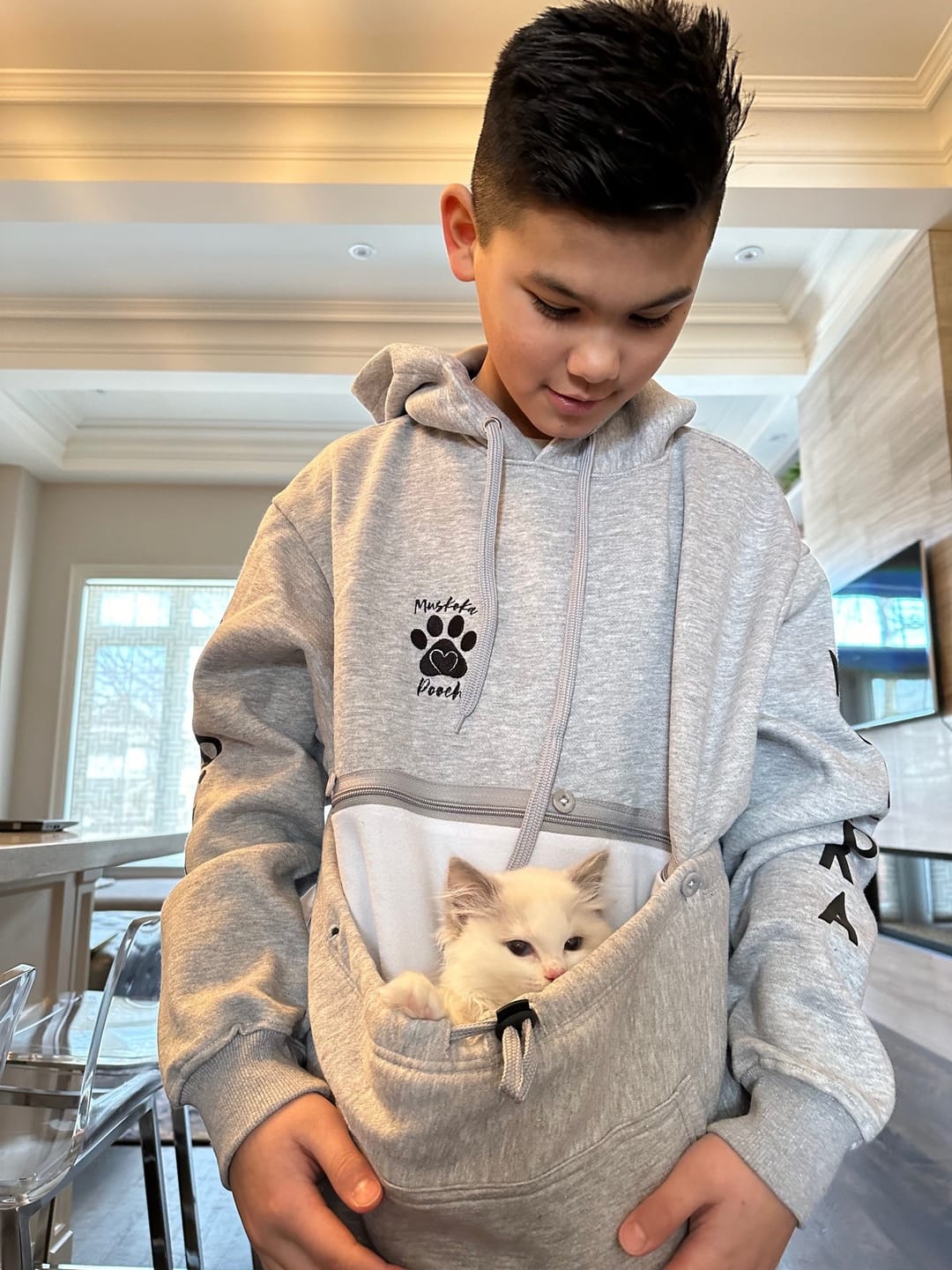 Customer photo review of Muskoka Pooch Adult Pet Hoodie