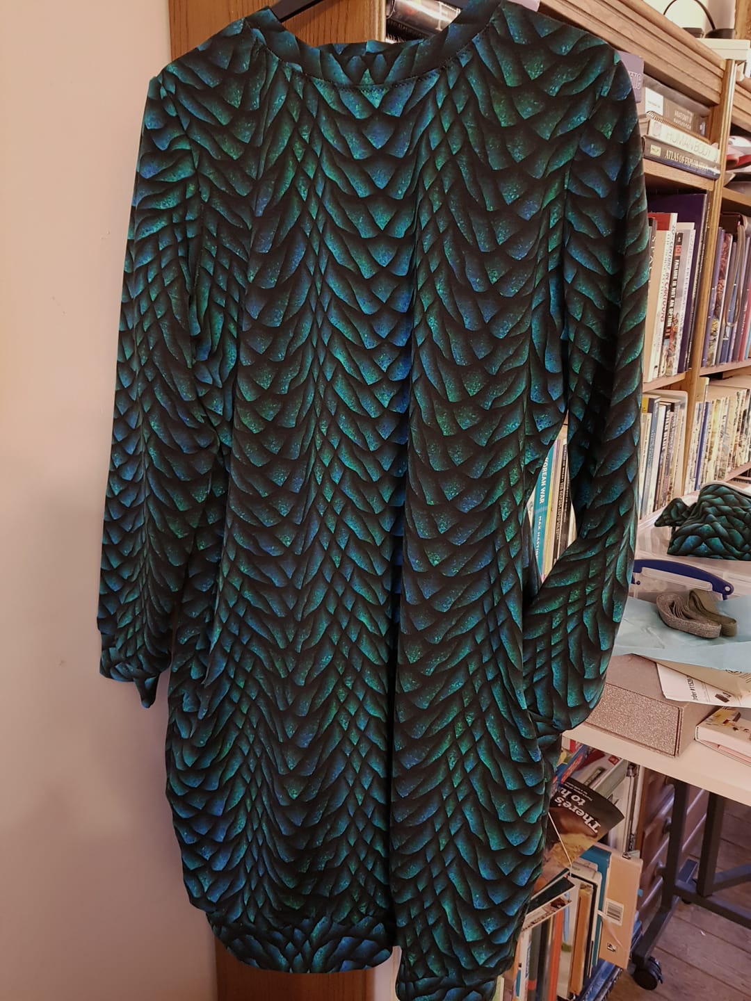Customer photo review of Dragon Scales French Terry Fabric