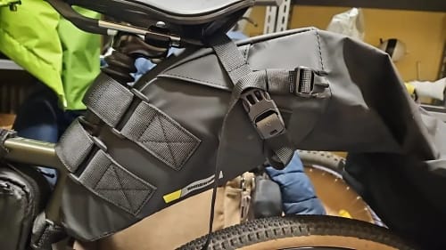 Customer photo review of Bike Saddle Bag Waterproof (5L-13L) - Large Capacity - Foldable - Reflective Cycling MTB Trunk